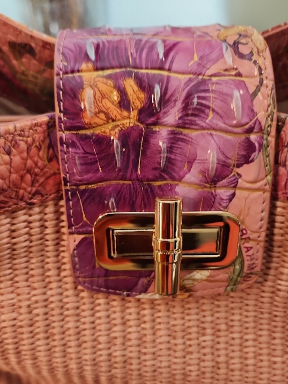 BRAHMIN CELINA Perennial Anthirium. Pink Shoulder Bag. Comes With Bag - Picture 3 of 15